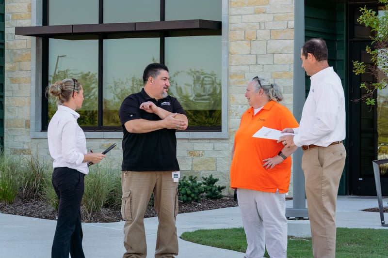 property manager and account managers meet 